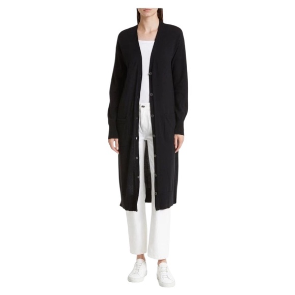 Nordstrom Sweaters - Nordstrom Signature Cashmere Duster Cardigan Sweater Button Up Womens Medium